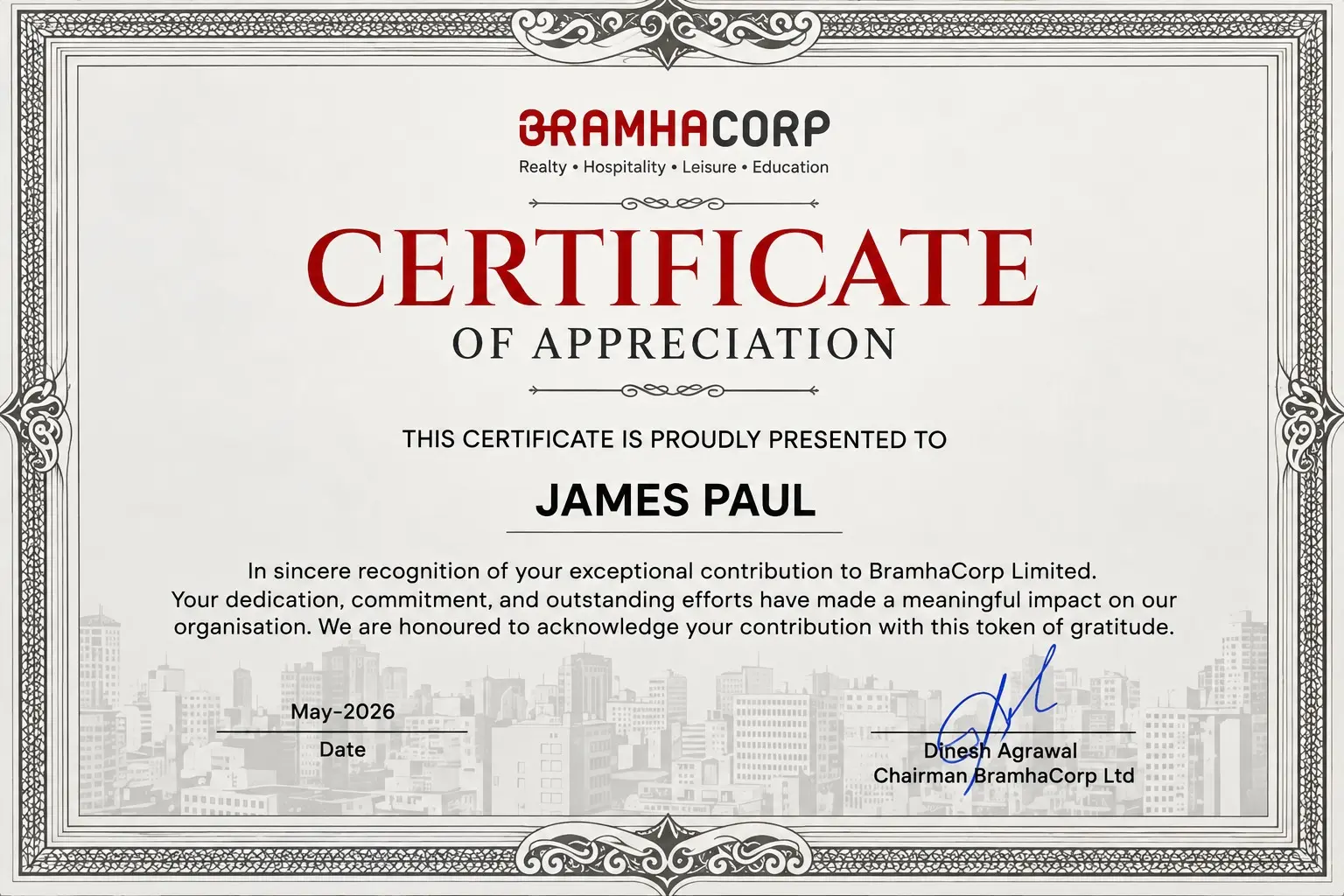 Kohinoor Certificate of Partnership